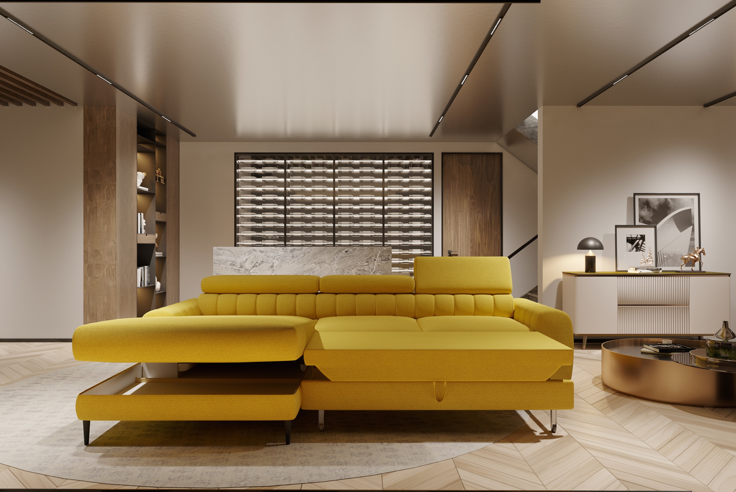 rozklad delfín rohová sedací souprava 